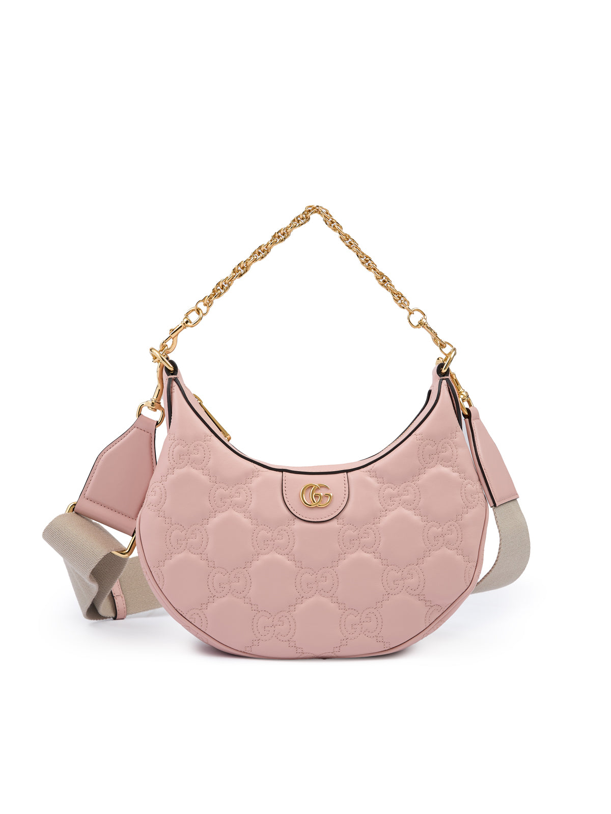Gucci Hellrosa Leder Umhängetasche