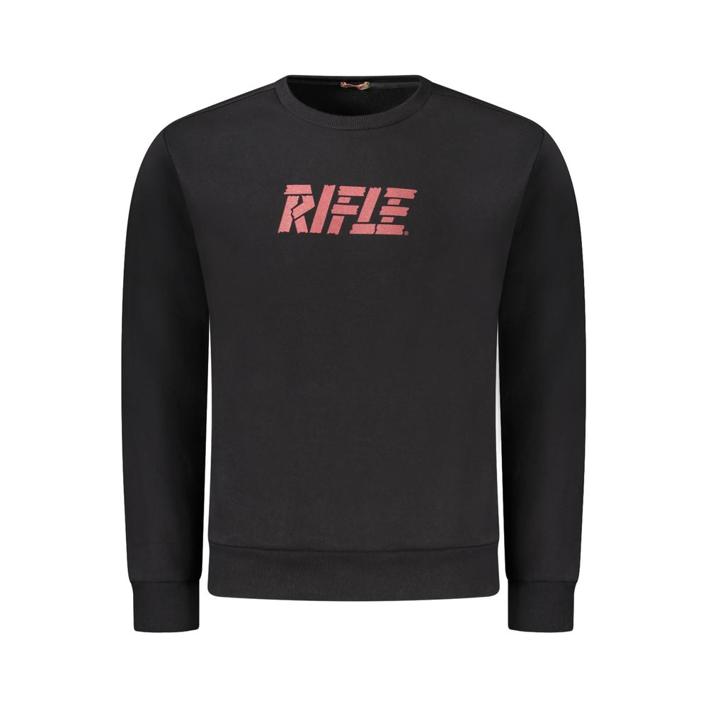 Rifle Schwarzer Baumwollpullover für Männer