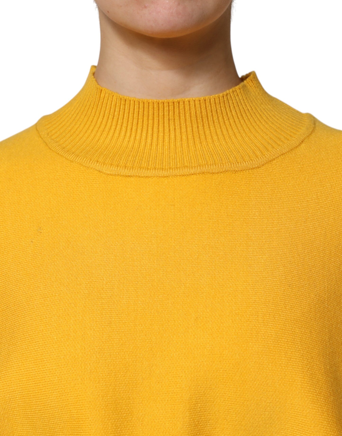 SIGNS Gelb gestreifter langärmeliger Pullover Pullover