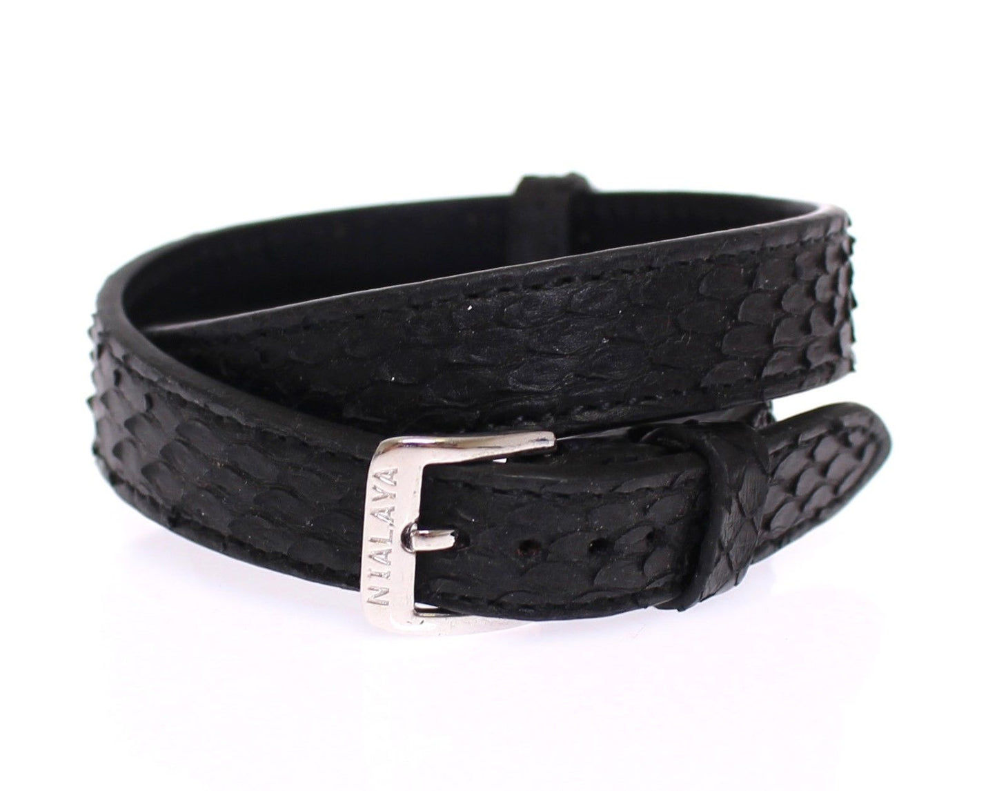 Nialaya Schlangenhaut CZ LOVE 925 Silberarmband