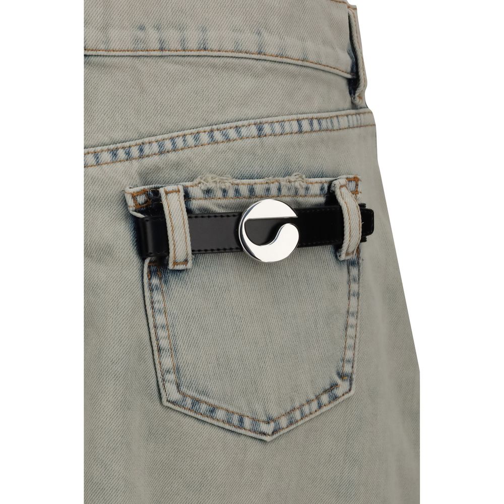 Coperni Asymmetrischer Denim-Minirock