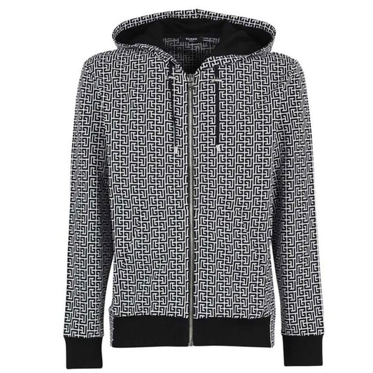 Balmain Schwarzer Baumwollpullover für Männer