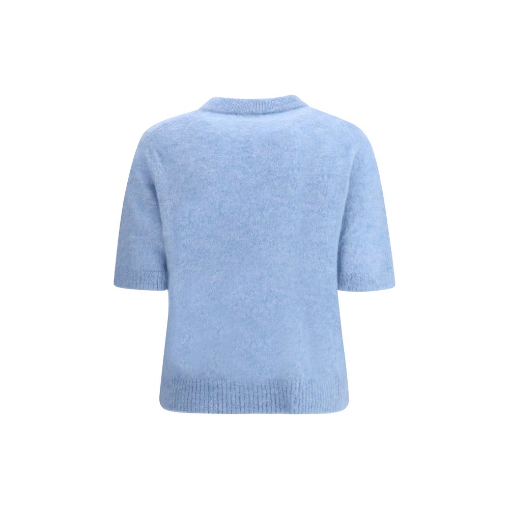 Ganni Welpen Kurzarm-Pullover