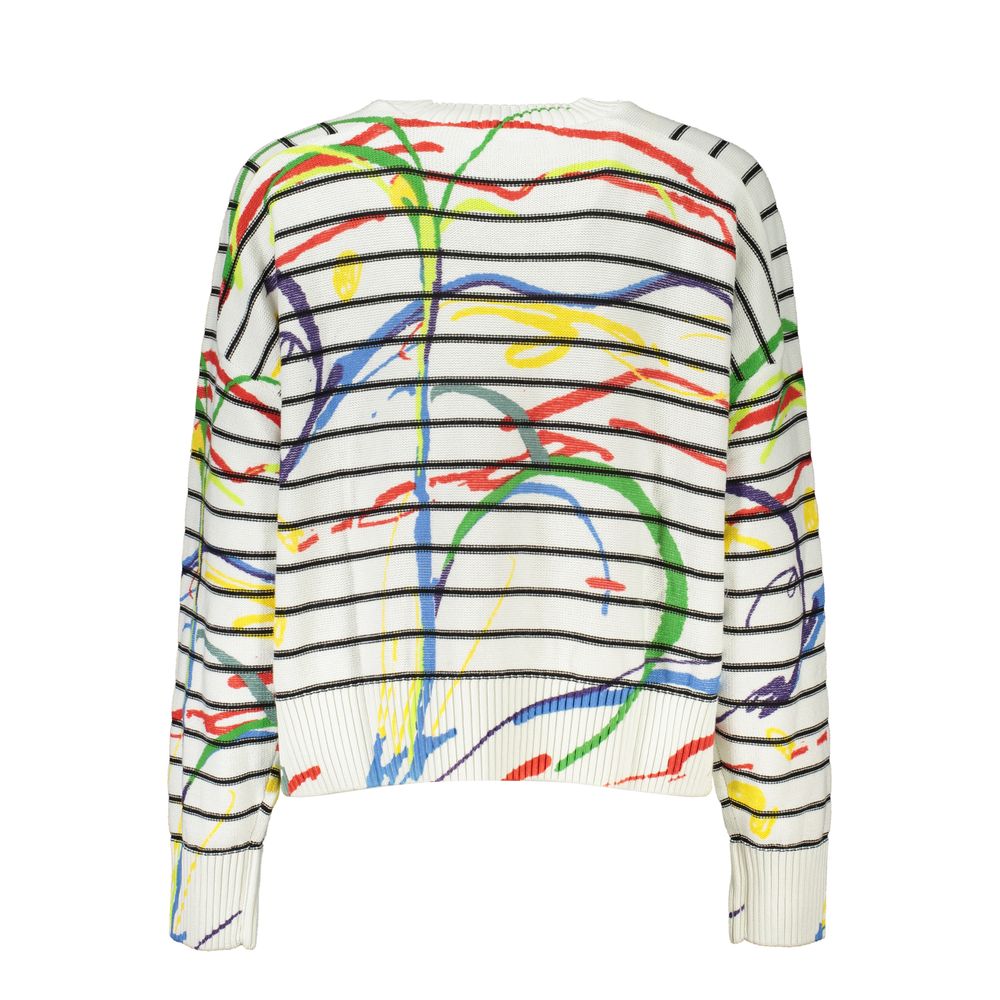 Desigual Schicker Pullover mit Rundhalsausschnitt und Kontrastdetail