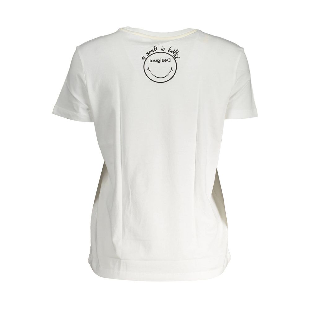 Desigual Weißes Baumwoll-Top für Frauen