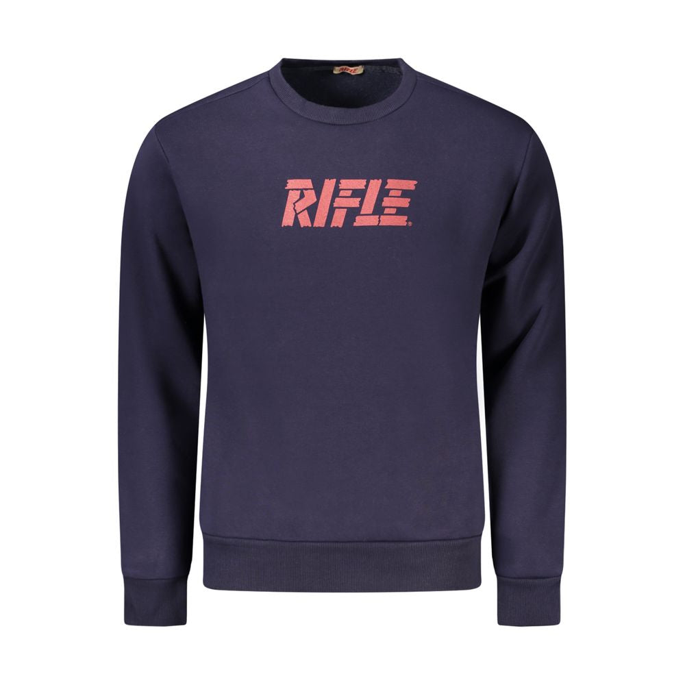 Rifle Blauer Baumwollpullover für Männer