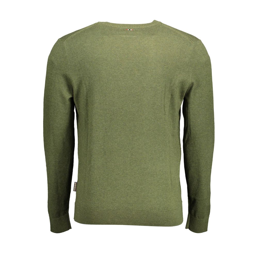 Napapijri Grüner Baumwollpullover für Männer