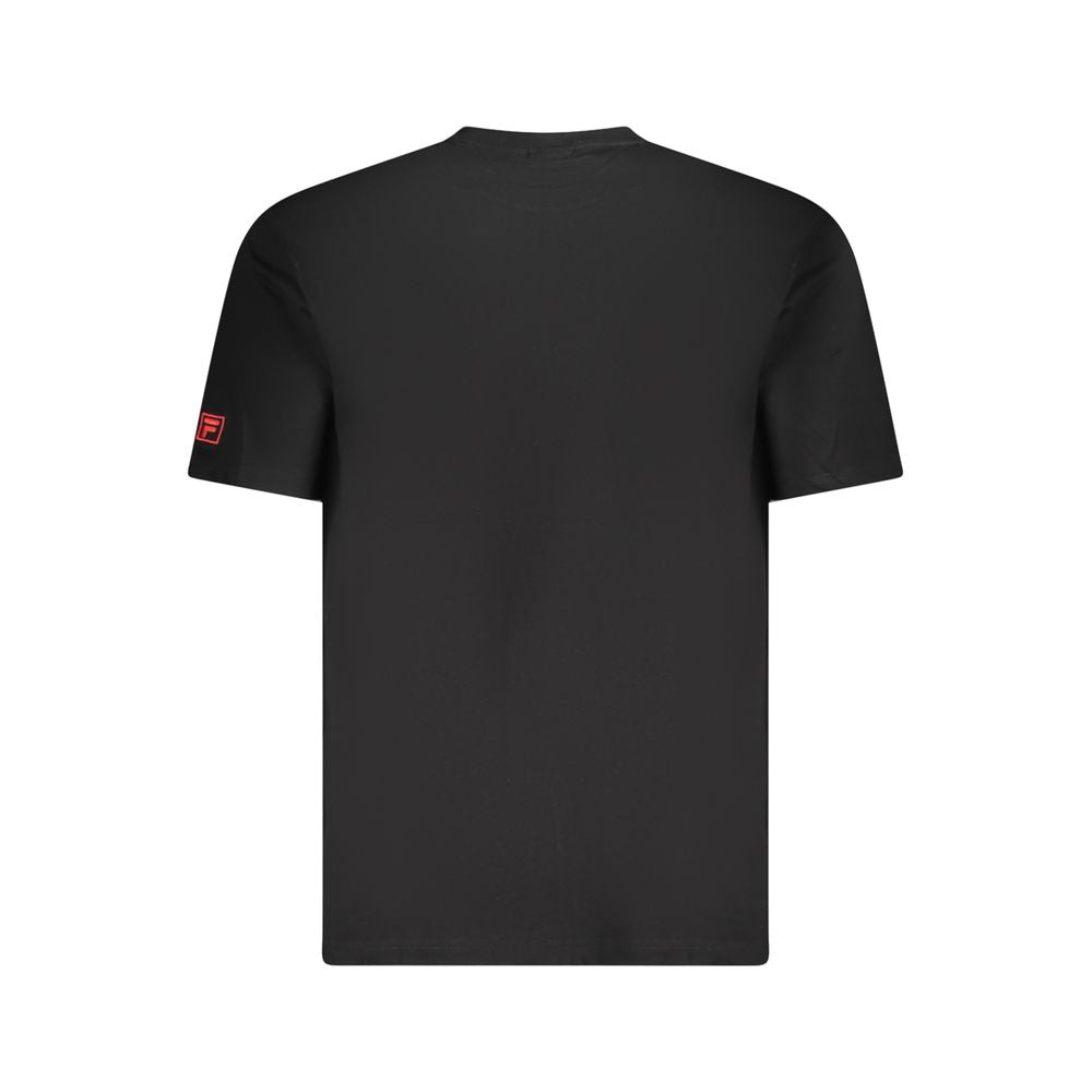 Fila Schwarzes Baumwolle Männer T-Shirt