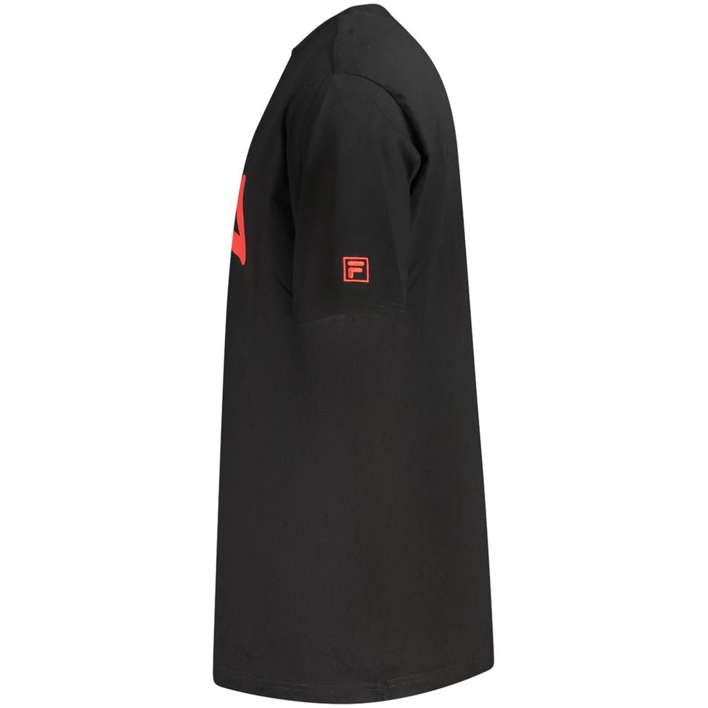 Fila Schwarzes Baumwolle Männer T-Shirt