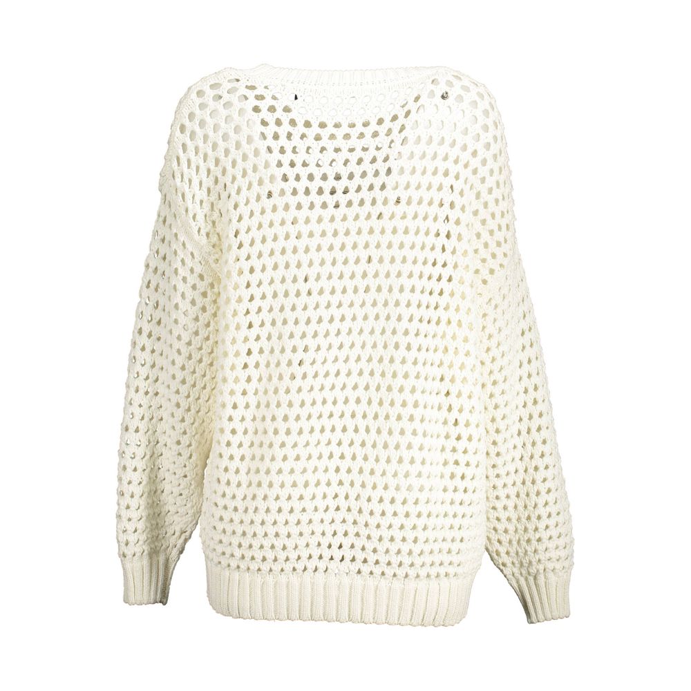 Gant Weißer Baumwollpullover für Frauen