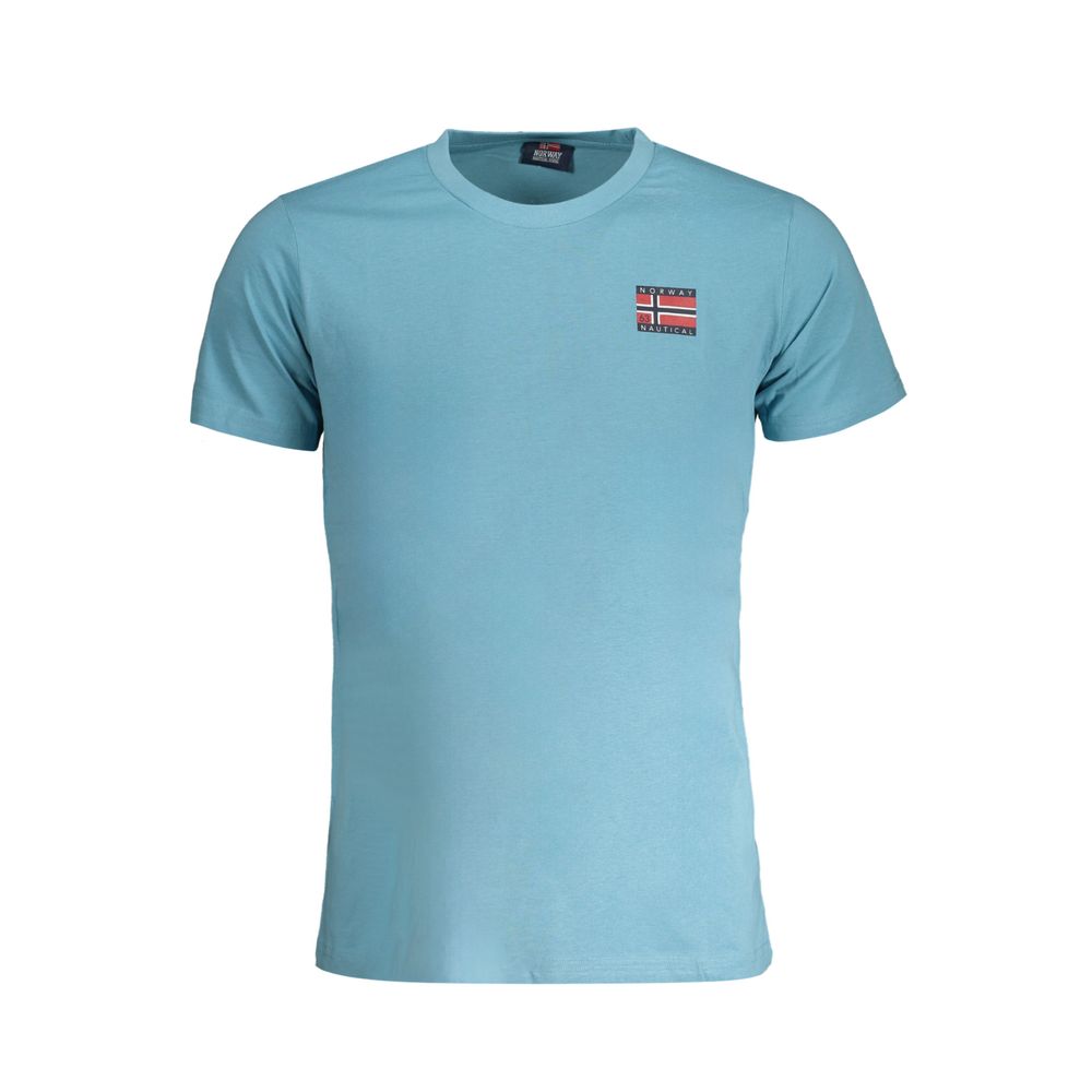 Norway 1963 Hellblaues Baumwolle Herren T-Shirt