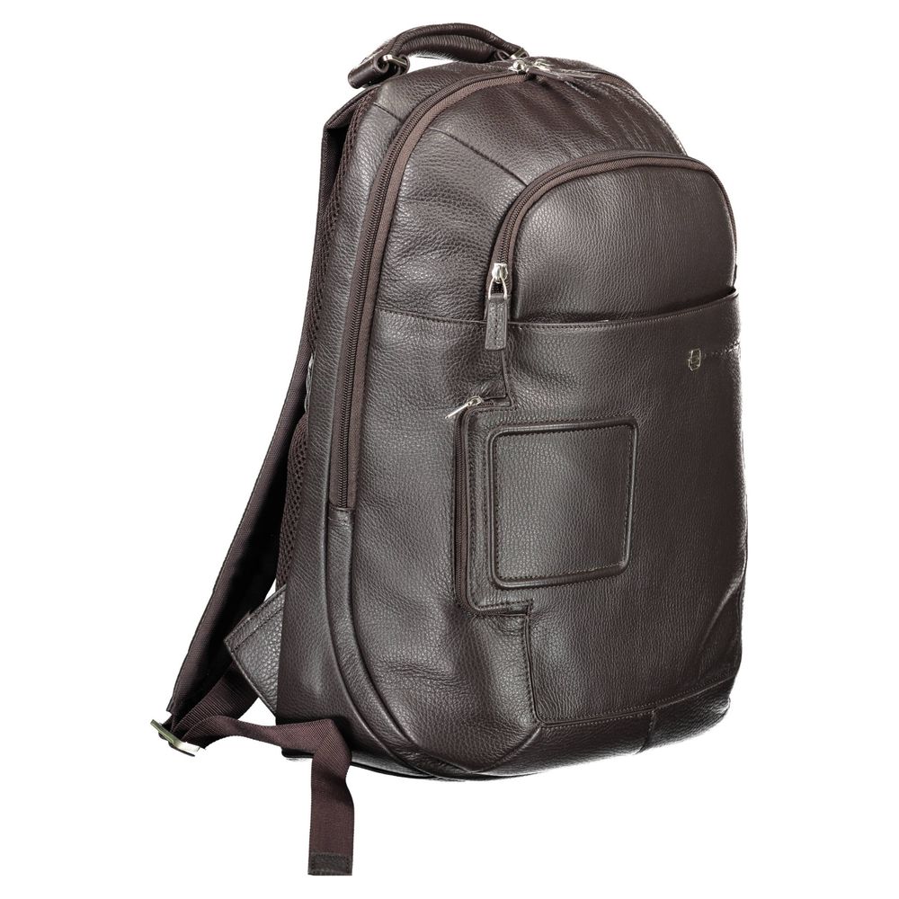 Piquadro Brauner Leder-Rucksack für Männer
