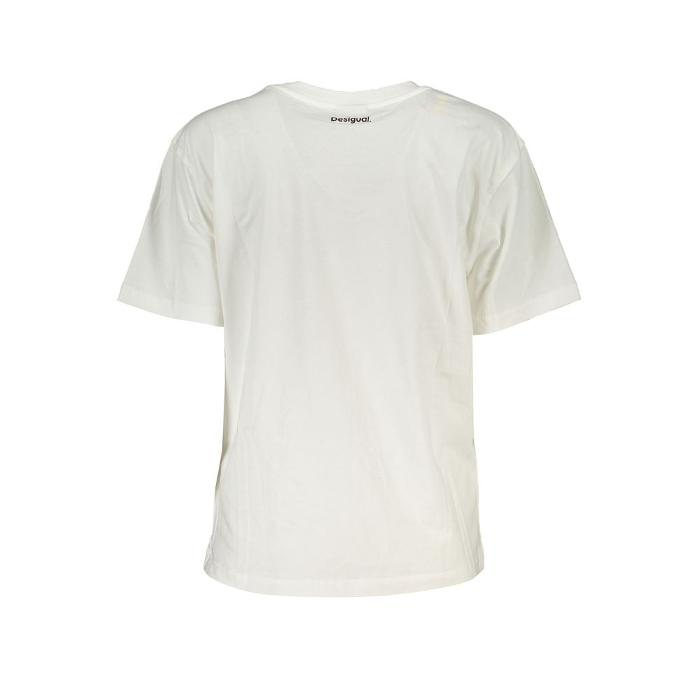 Desigual Weiße Baumwoll-Oberteile & T-Shirt