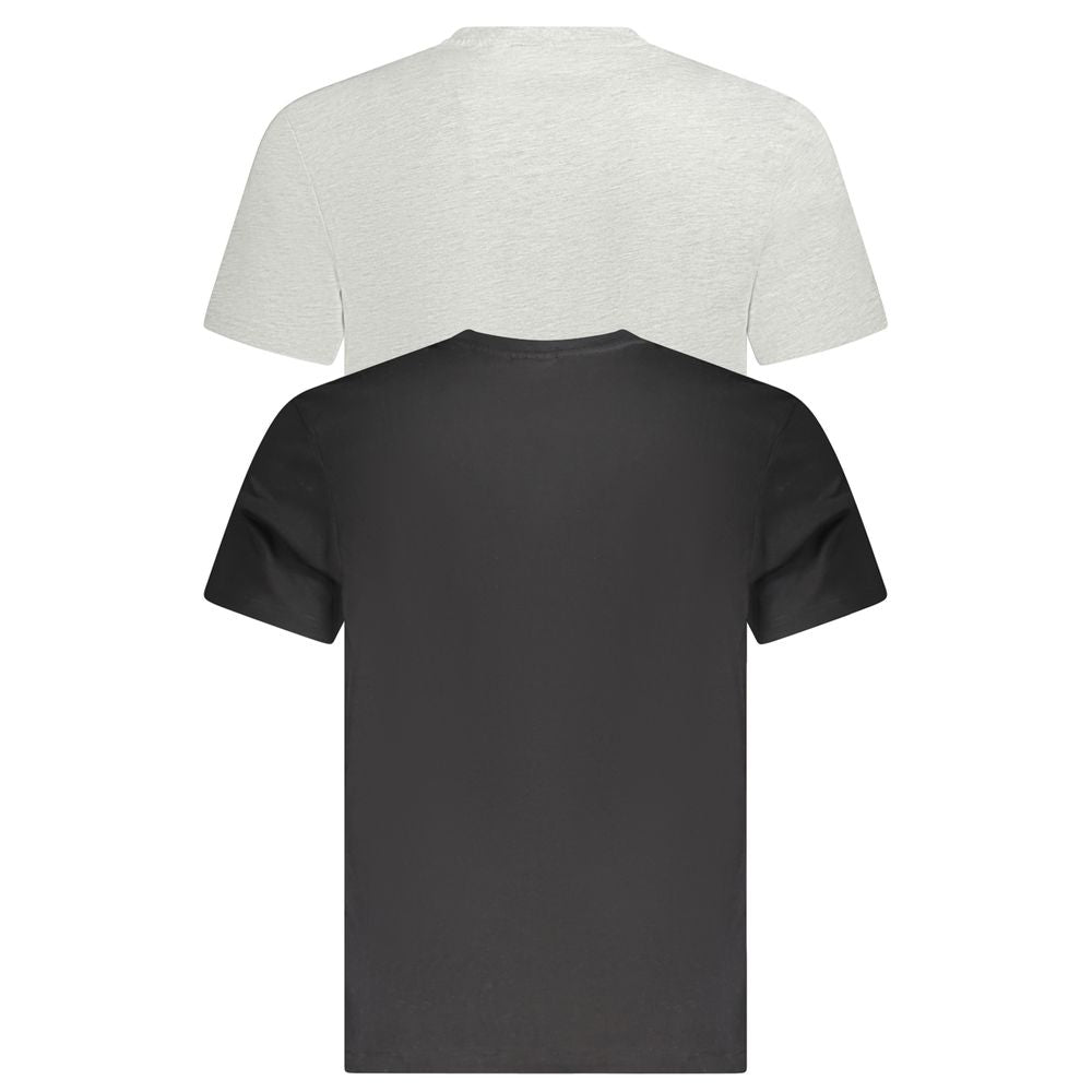 Fila Schwarzes Baumwolle Männer T-Shirt