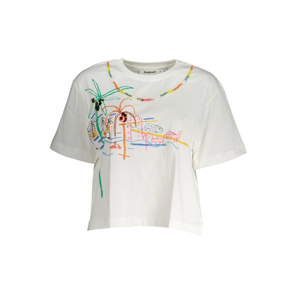 Desigual Weißes Baumwoll-Top für Frauen