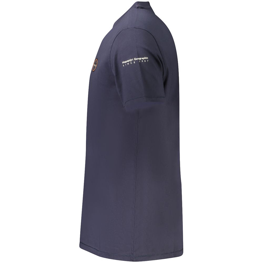 Napapijri Blaues Bio-Baumwoll-T-Shirt für Männer