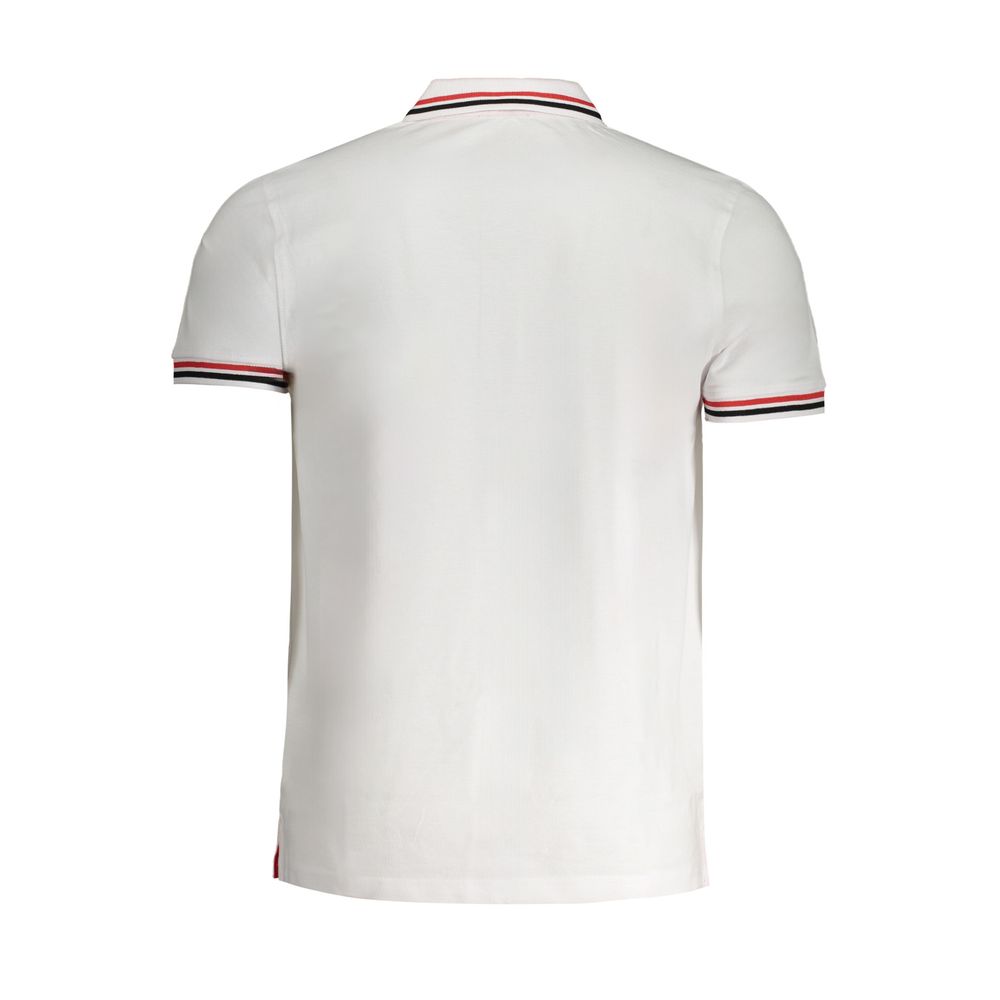 Cavalli Class Weißes Baumwoll-Poloshirt