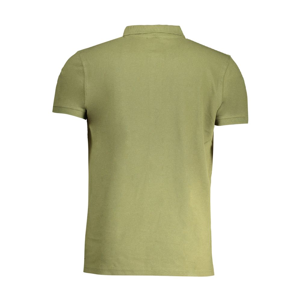 Cavalli Class Grünes Baumwoll-Poloshirt