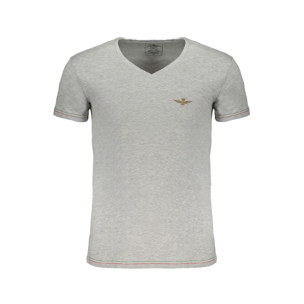 Aeronautica Militare Braunes Baumwoll-T-Shirt für Männer