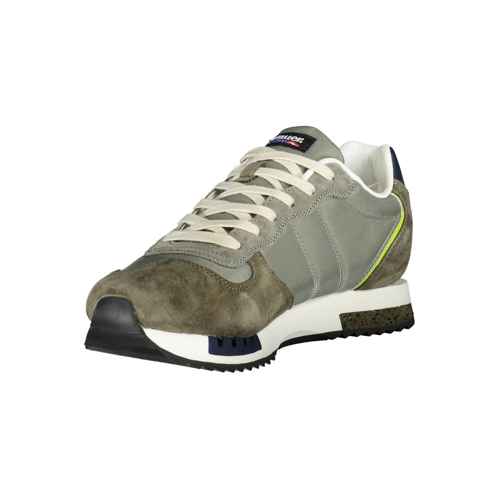 Blauer Grüner Polyester Herren Sneaker