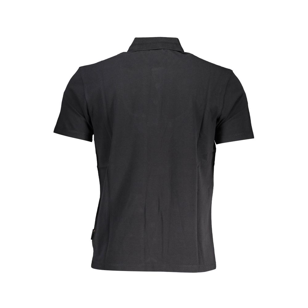 Napapijri Schwarzes Baumwoll-Poloshirt für Männer