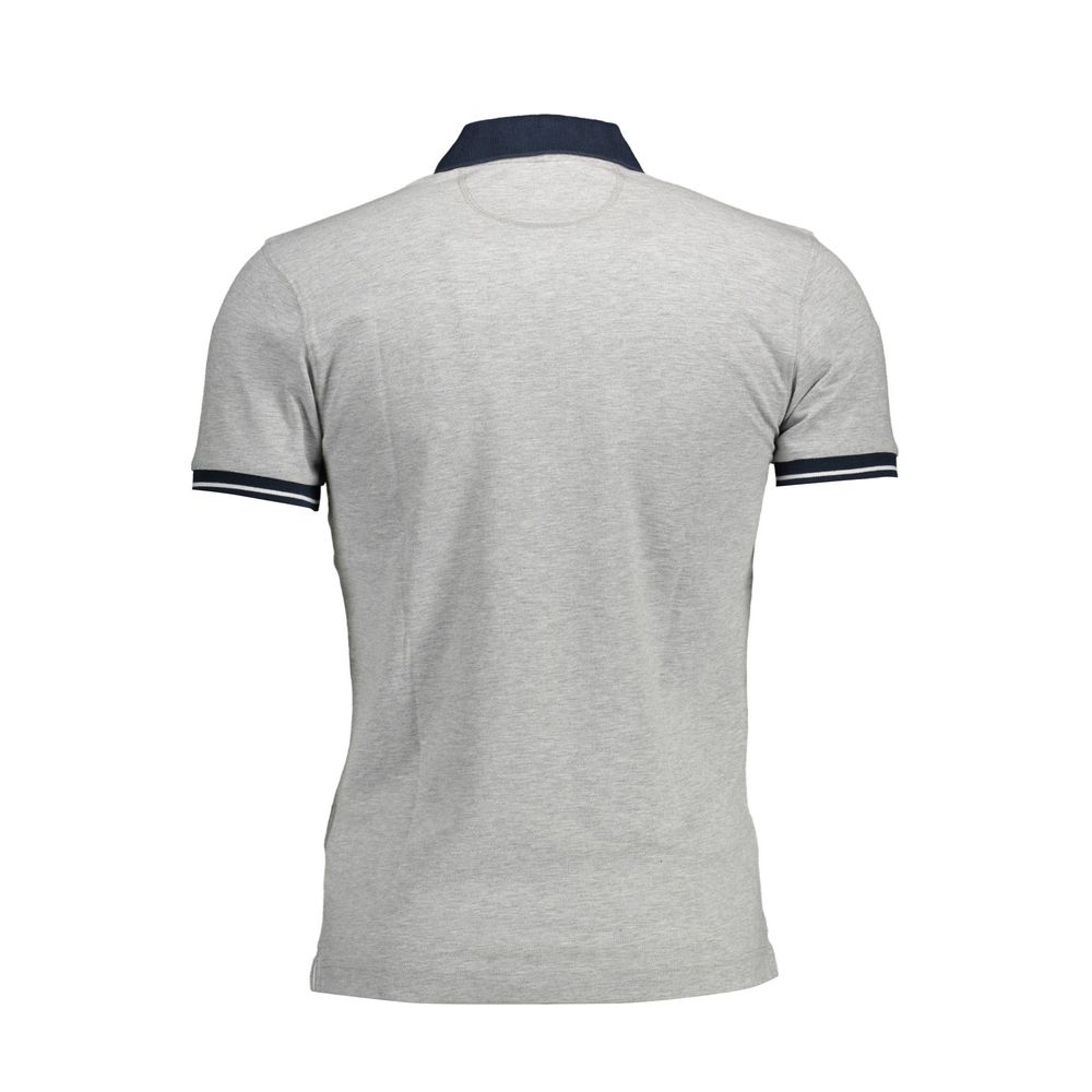 La Martina Graues Baumwoll-Poloshirt für Männer