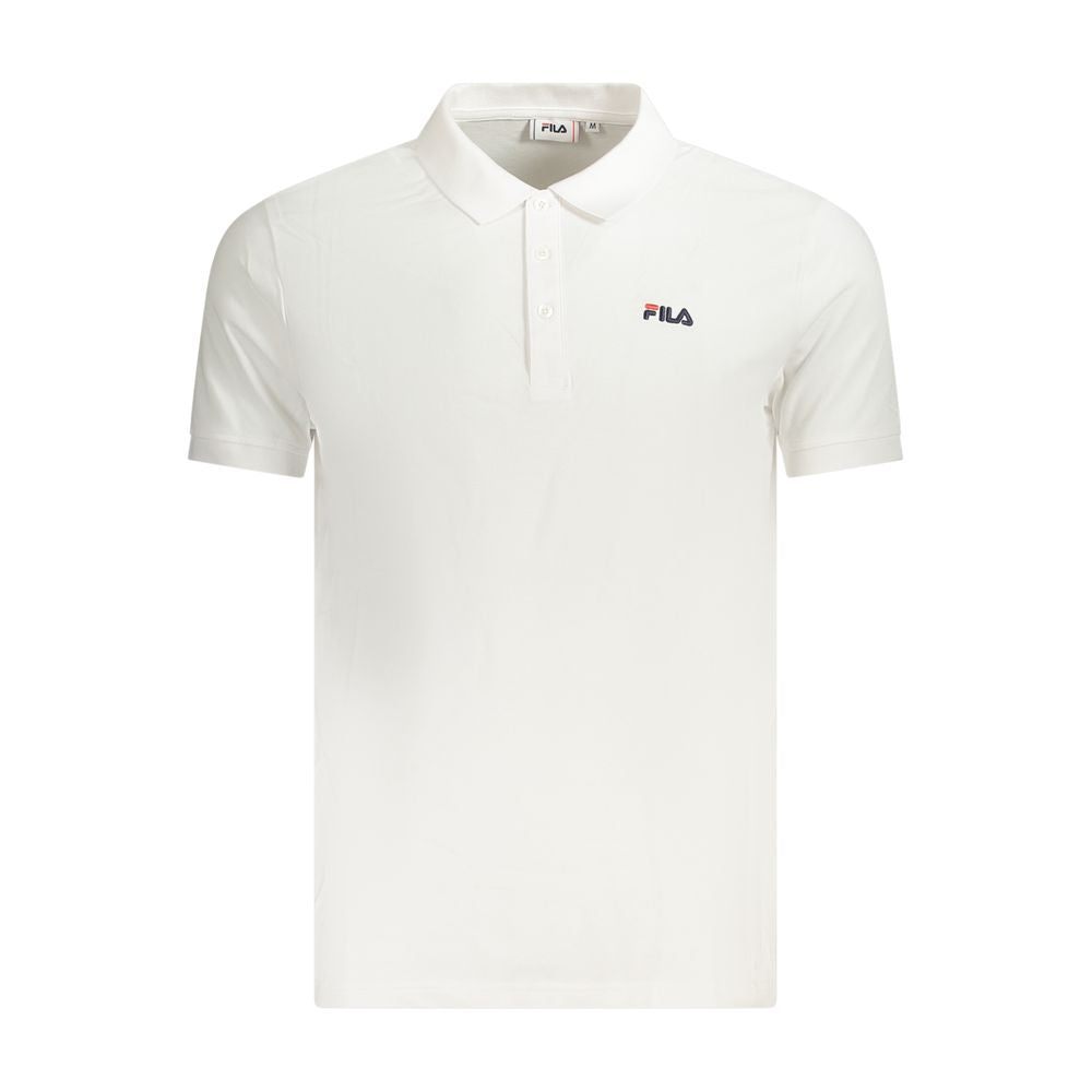 Fila Weißes Baumwoll-Poloshirt für Männer