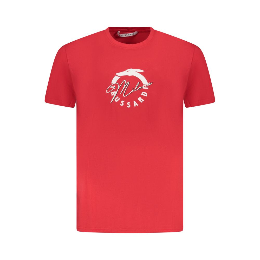 Trussardi Rotes Baumwolle Männer T-Shirt