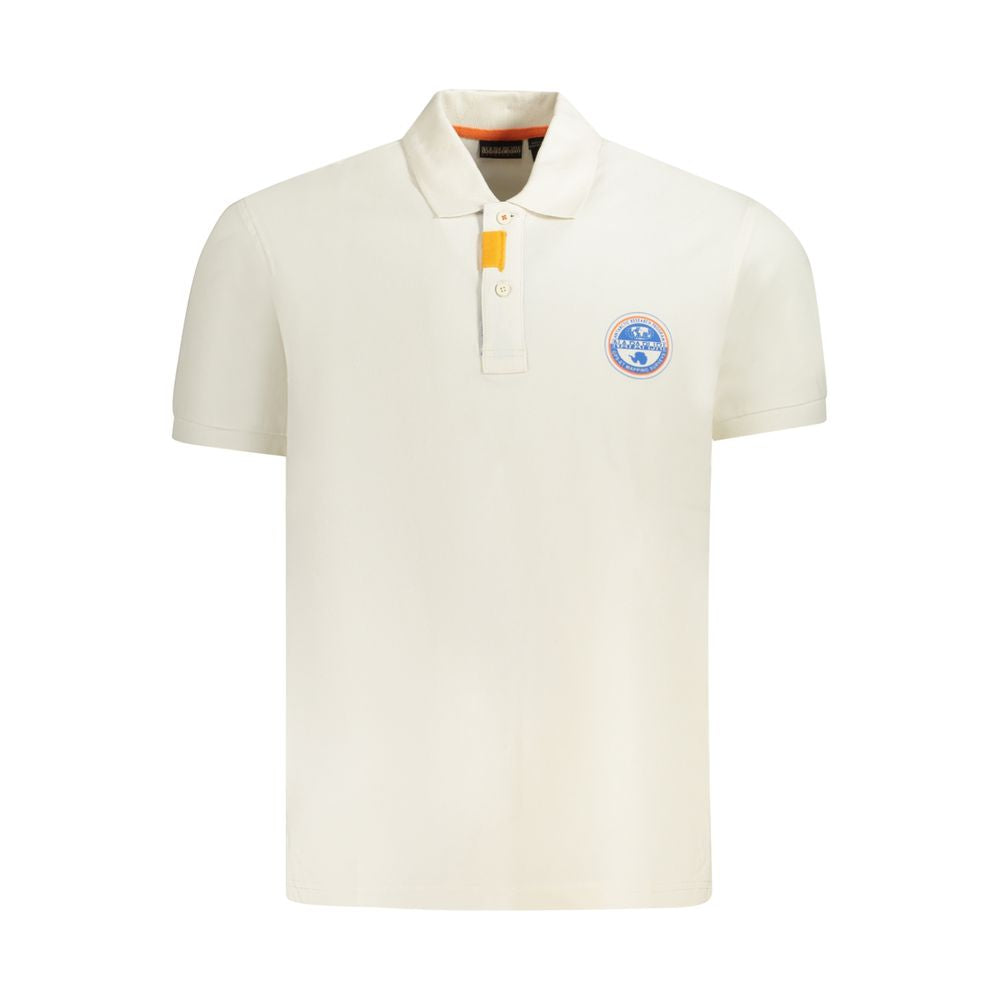 Napapijri Weißes Baumwoll-Poloshirt für Männer