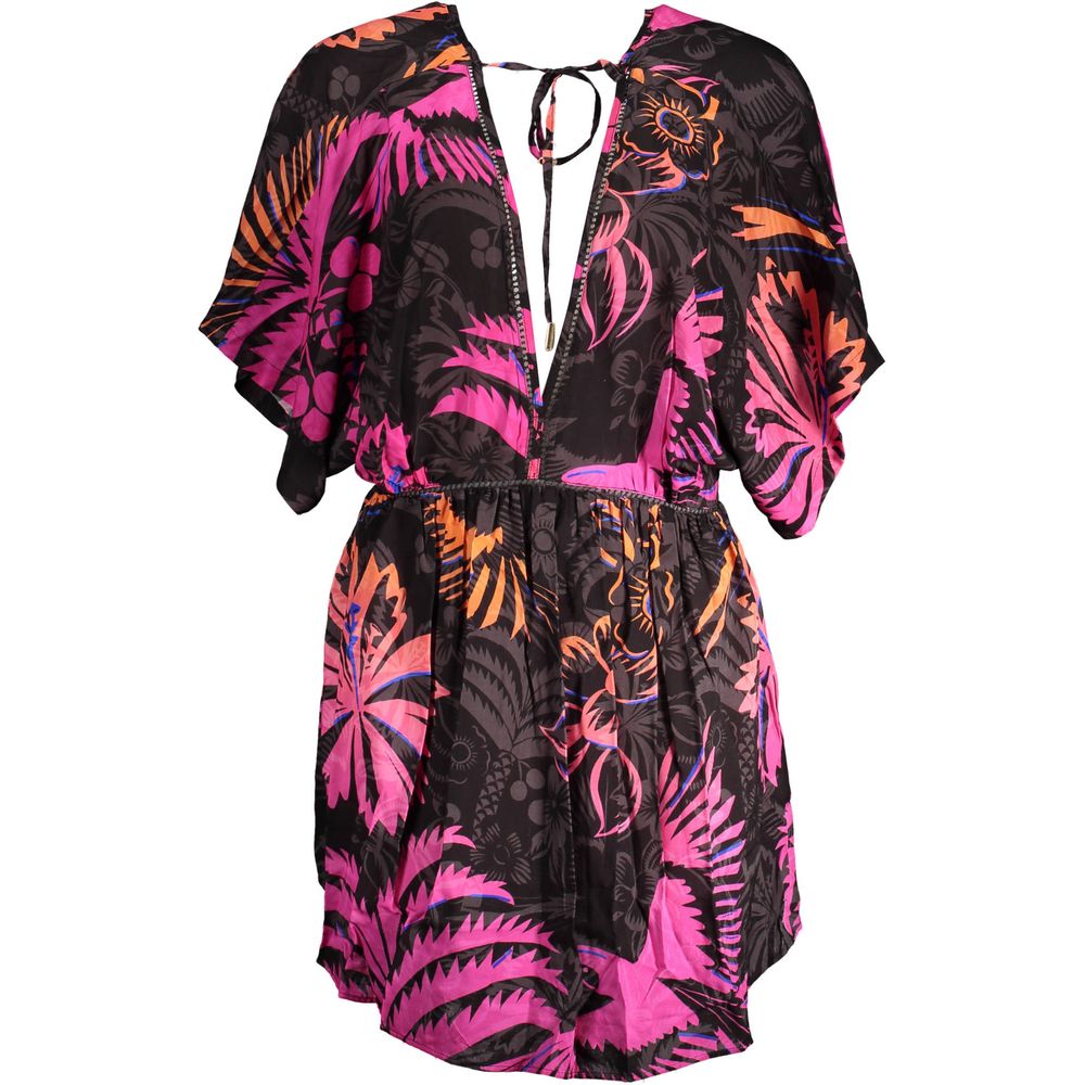 Desigual Schwarzes Baumwollkleid für Frauen