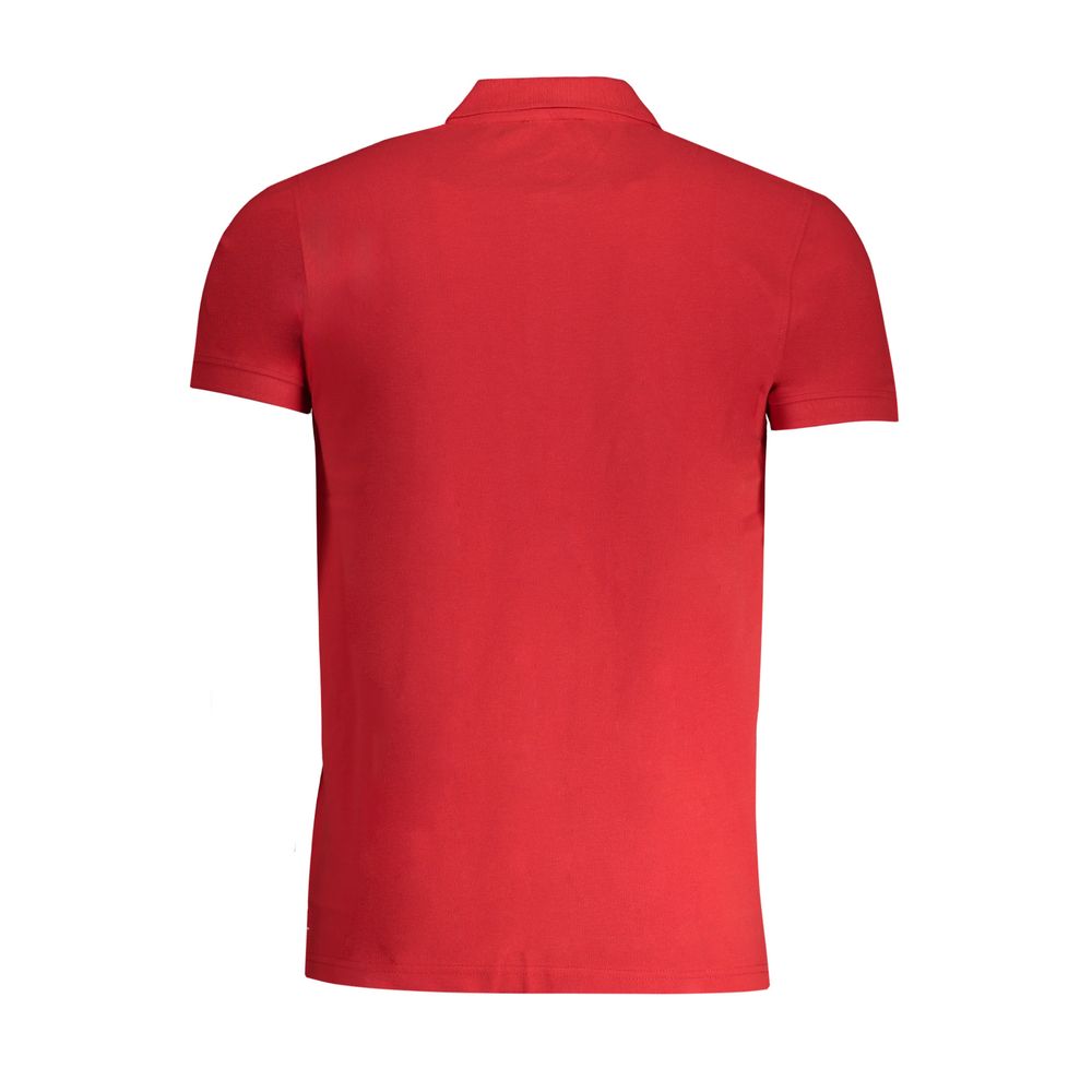 Cavalli Class Rotes Baumwoll-Poloshirt