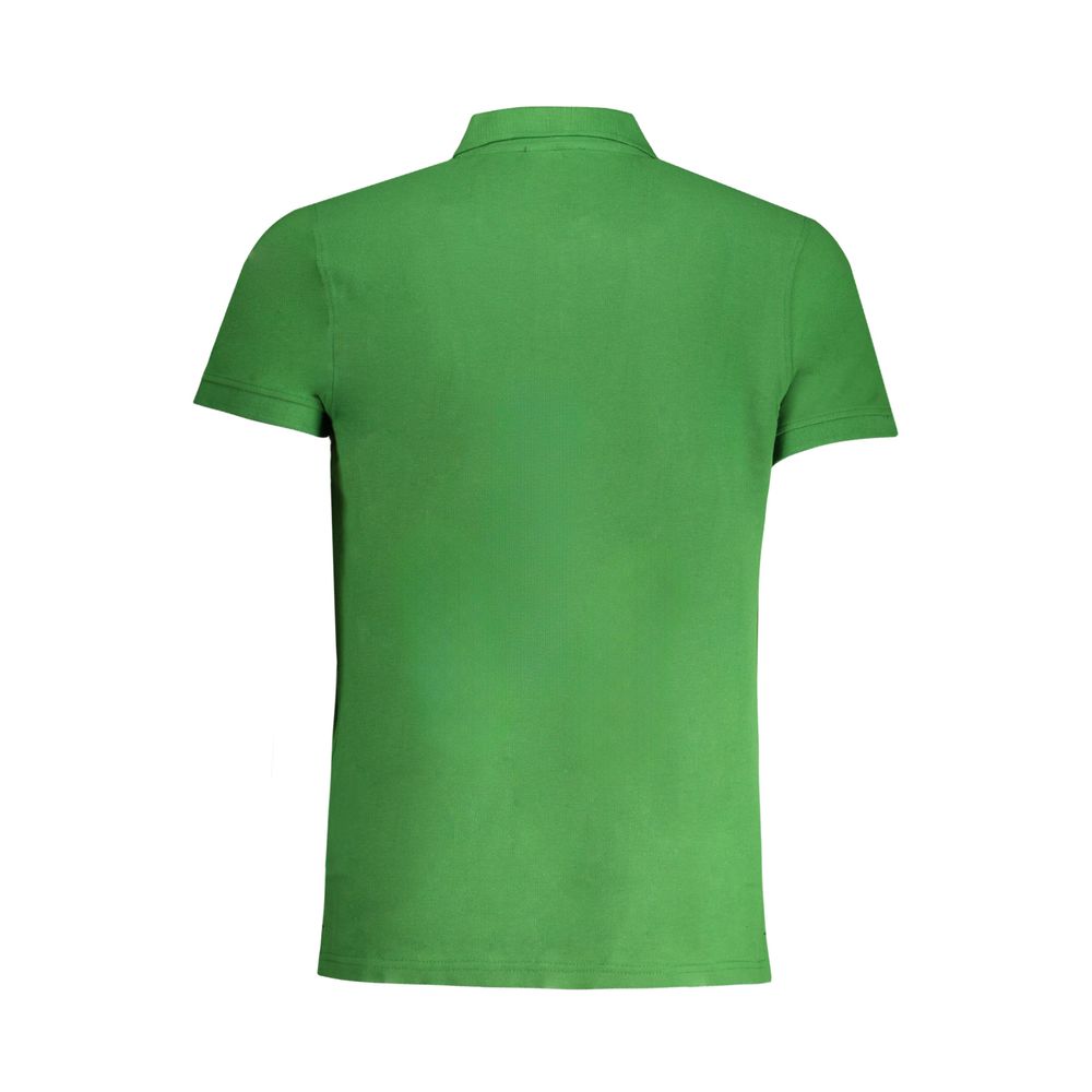 Cavalli Class Grünes Baumwoll-Poloshirt