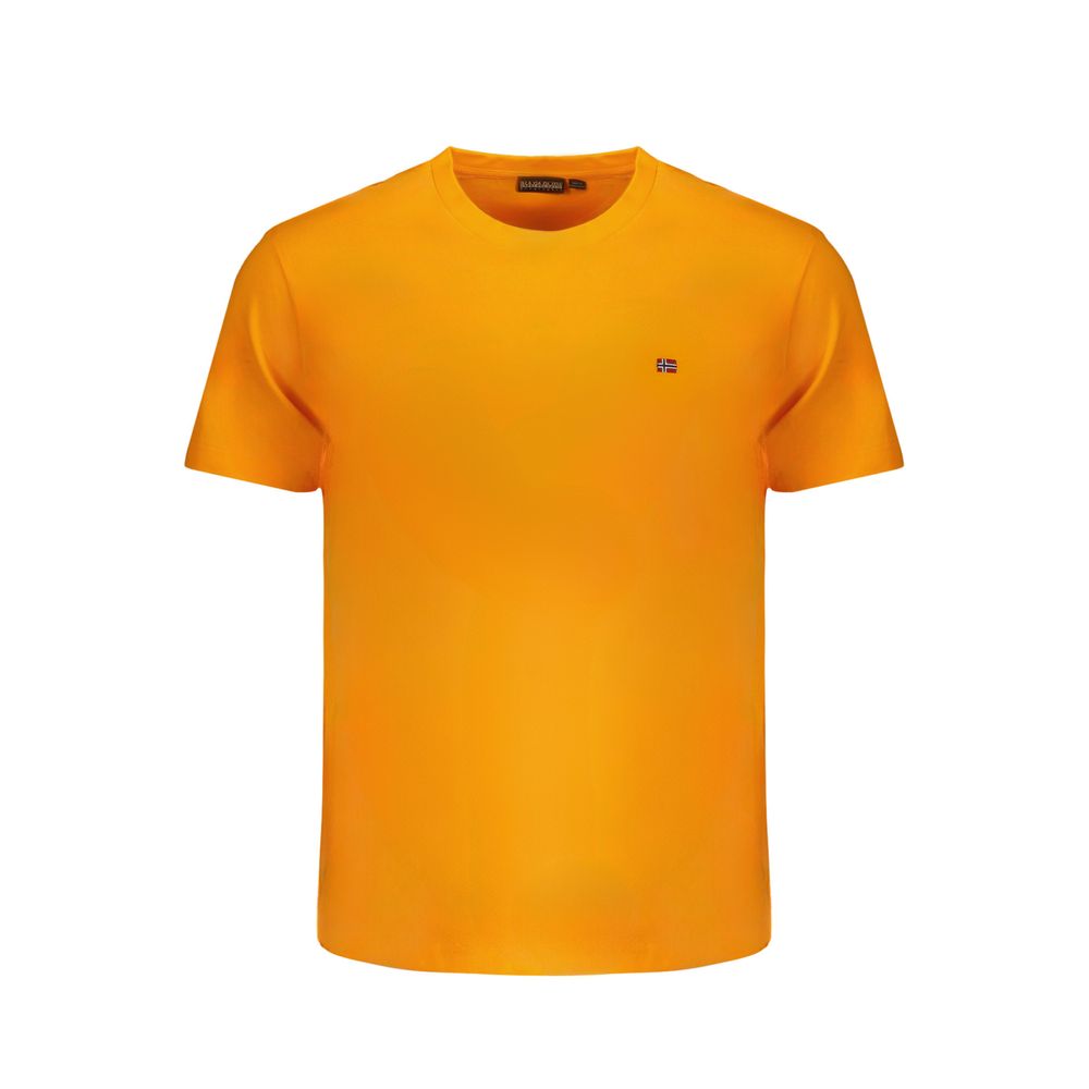 Napapijri Orangefarbenes T-Shirt aus Baumwolle