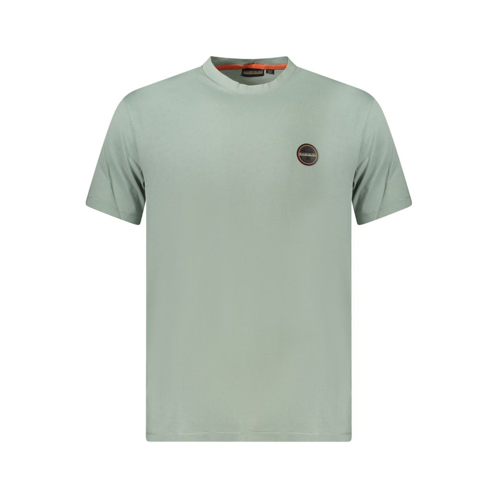 Napapijri Grünes Baumwolle Männer T-Shirt
