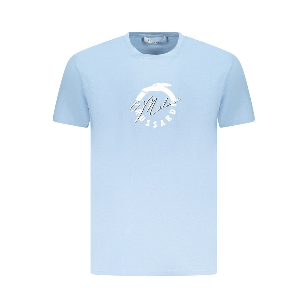 Trussardi Hellblaues Baumwolle Herren T-Shirt