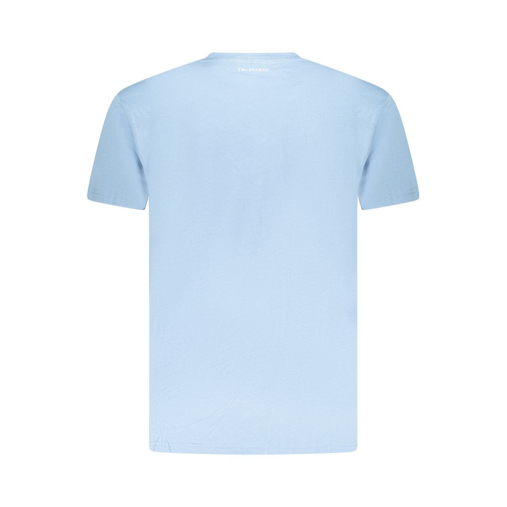 Trussardi Hellblaues Baumwolle Herren T-Shirt