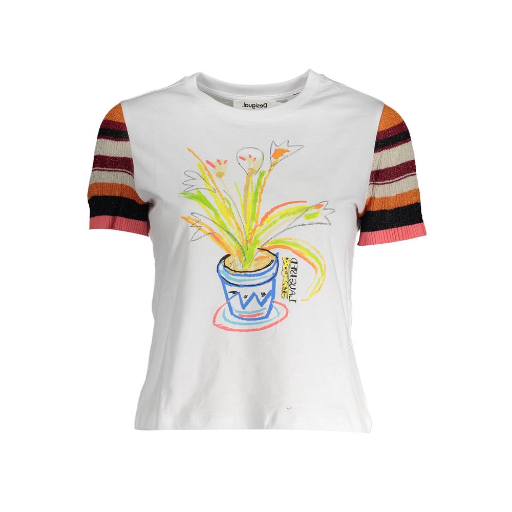 Desigual Weißes Baumwoll-Top für Frauen