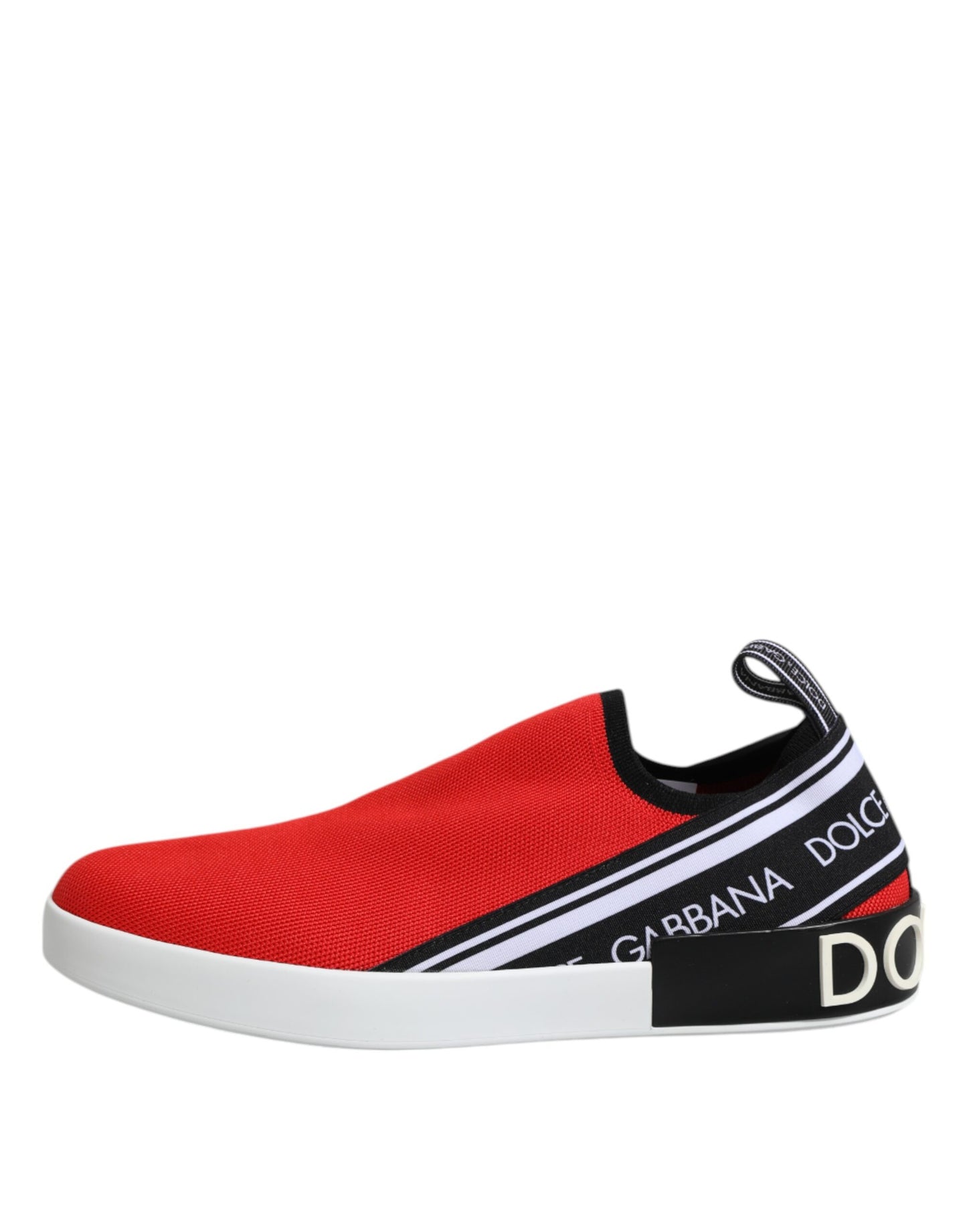 Dolce & Gabbana Rot Logo Low Top Slip On Männer Turnschuhe Schuhe