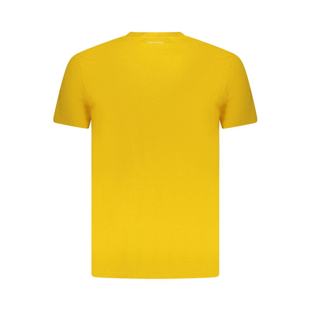 Trussardi Gelbes Baumwolle Männer T-Shirt