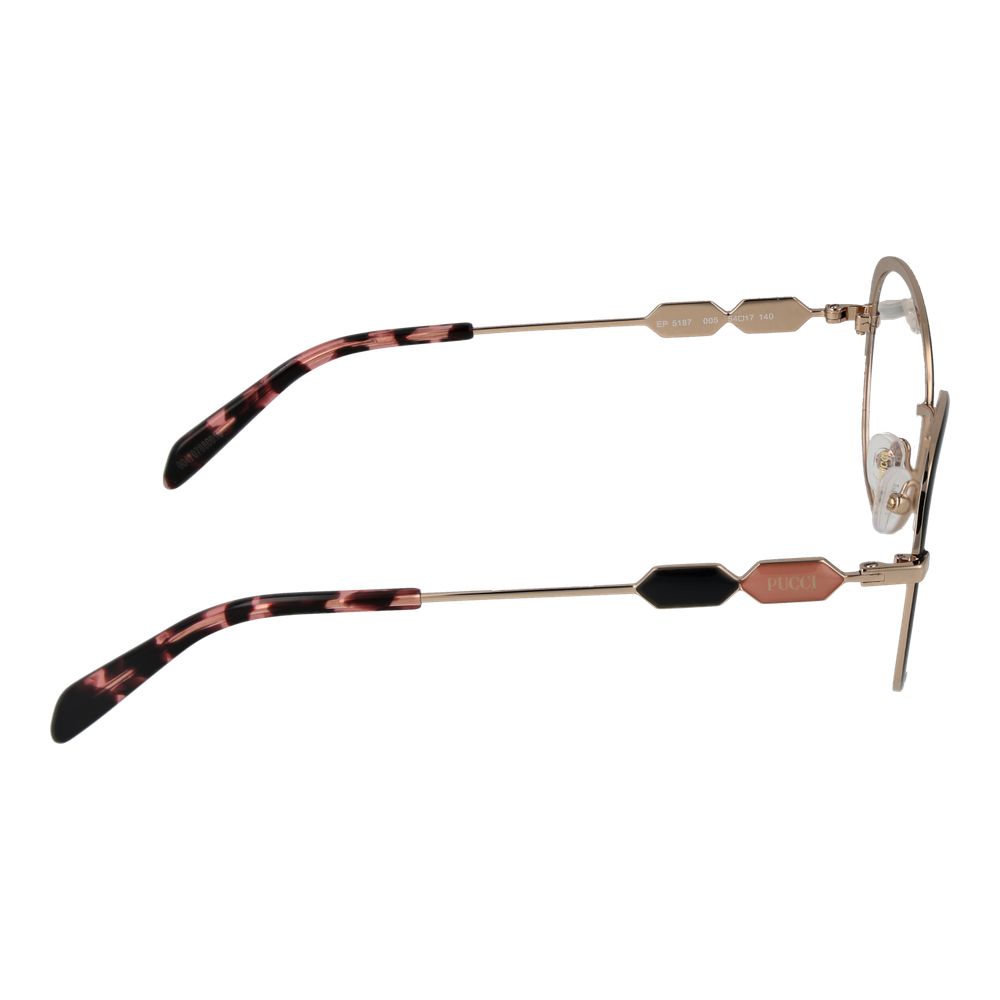 Emilio Pucci Metallbrille mit schwarzem Rahmen