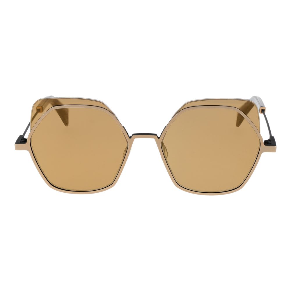 Yohji Yamamoto Gold Unisex-Sonnenbrille