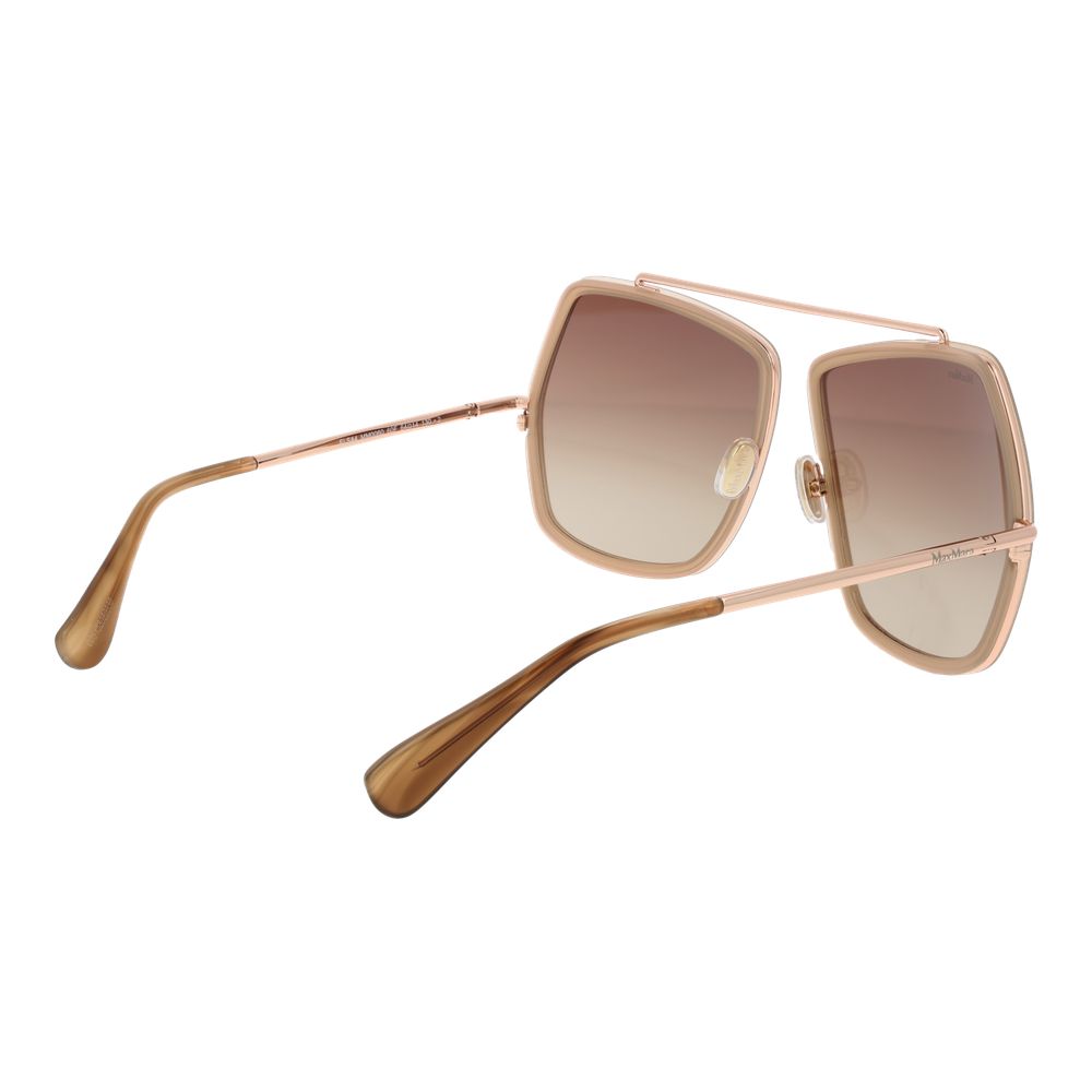 Max Mara Beige Metall-Sonnenbrille