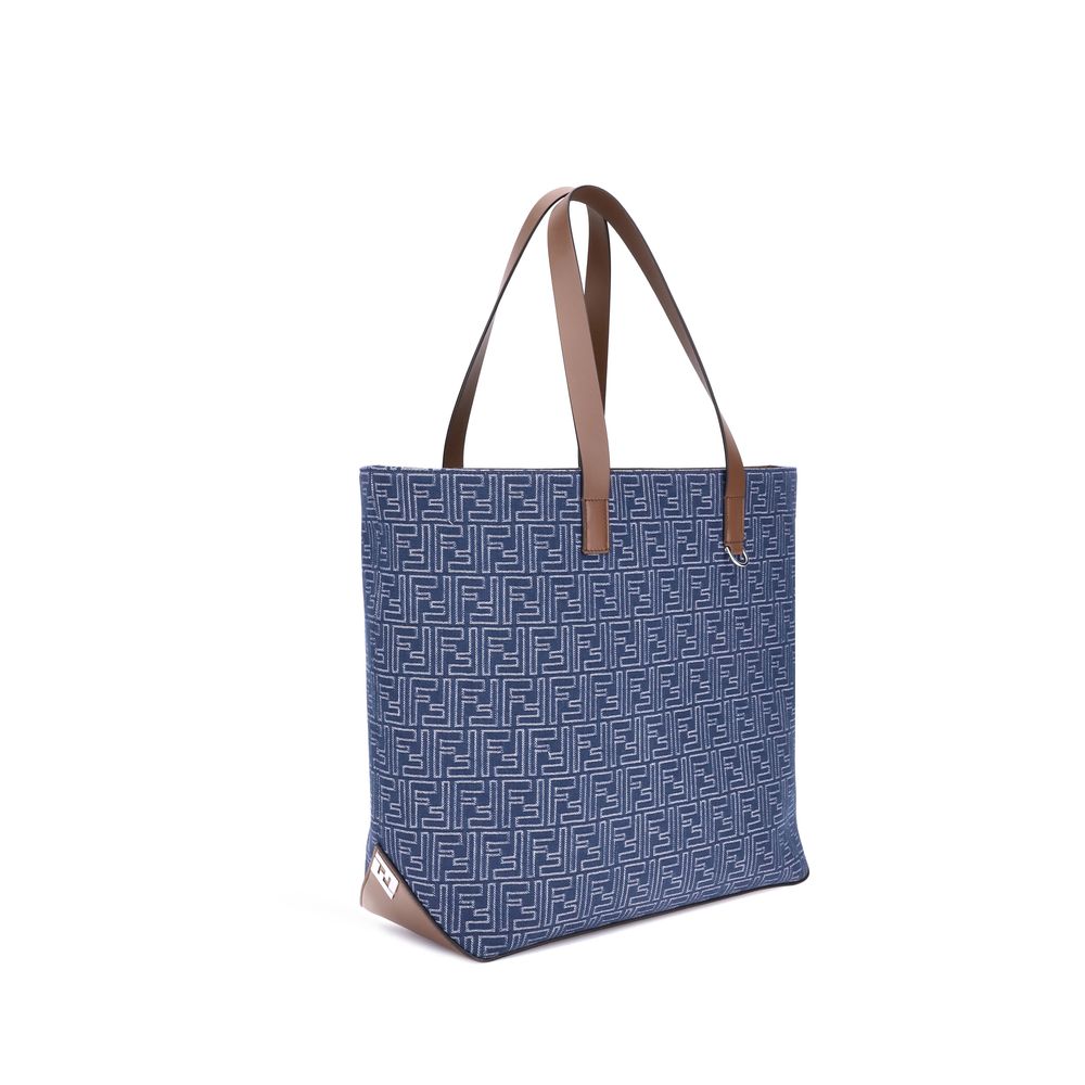 Fendi Tote Tasche aus besticktem Denim