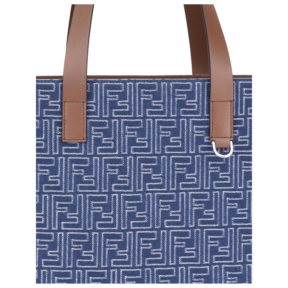 Fendi Tote Tasche aus besticktem Denim