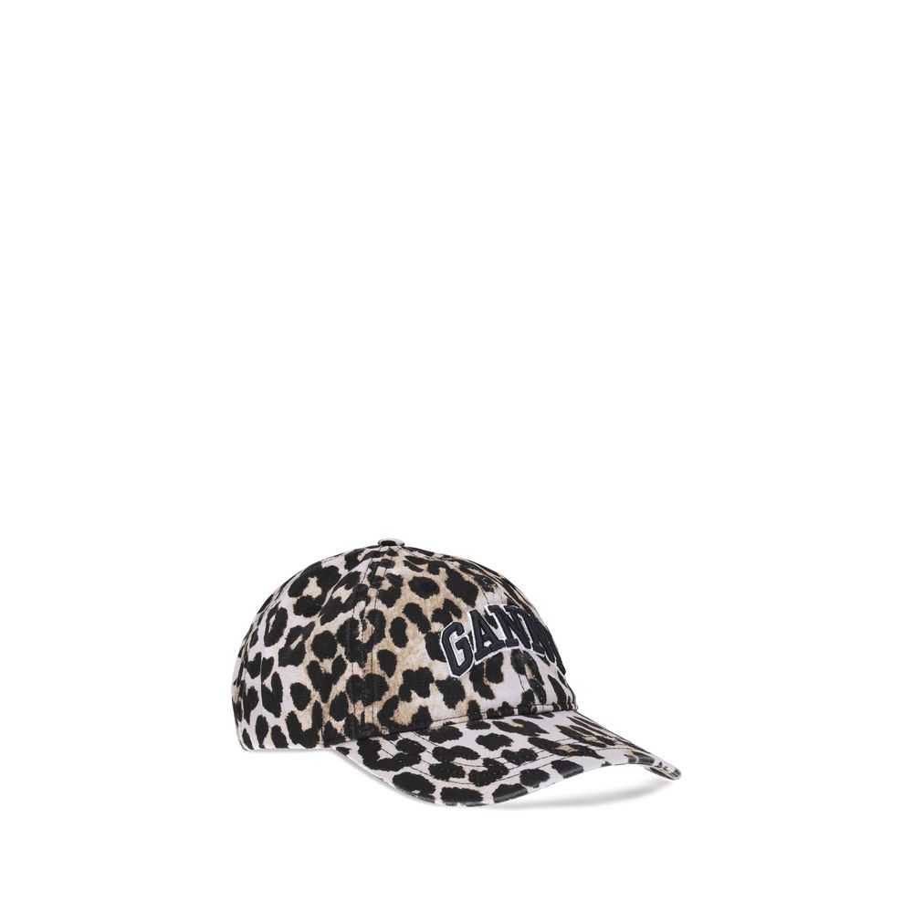 Ganni Leopard Baseballmütze