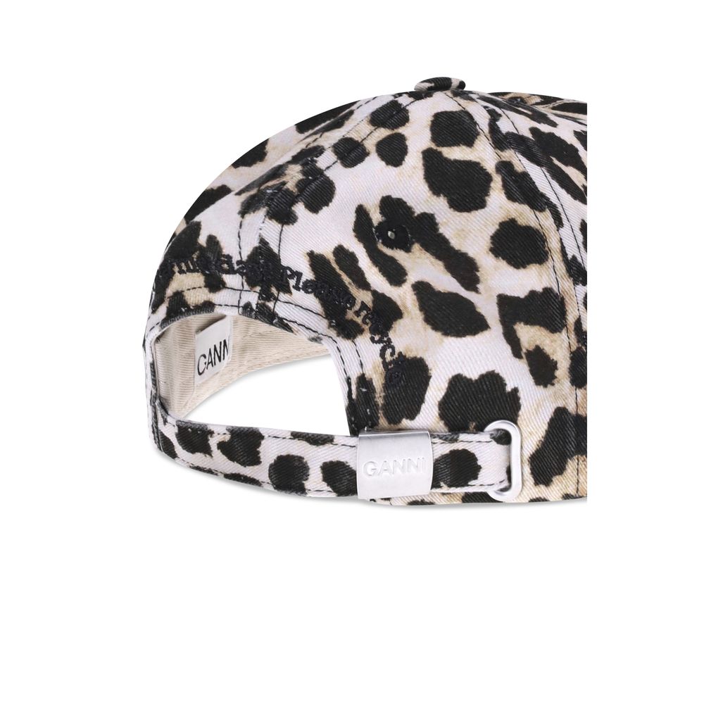 Ganni Leopard Baseballmütze
