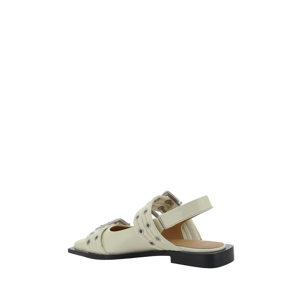 Ganni Feminine Schnalle Slingback Ballerinas