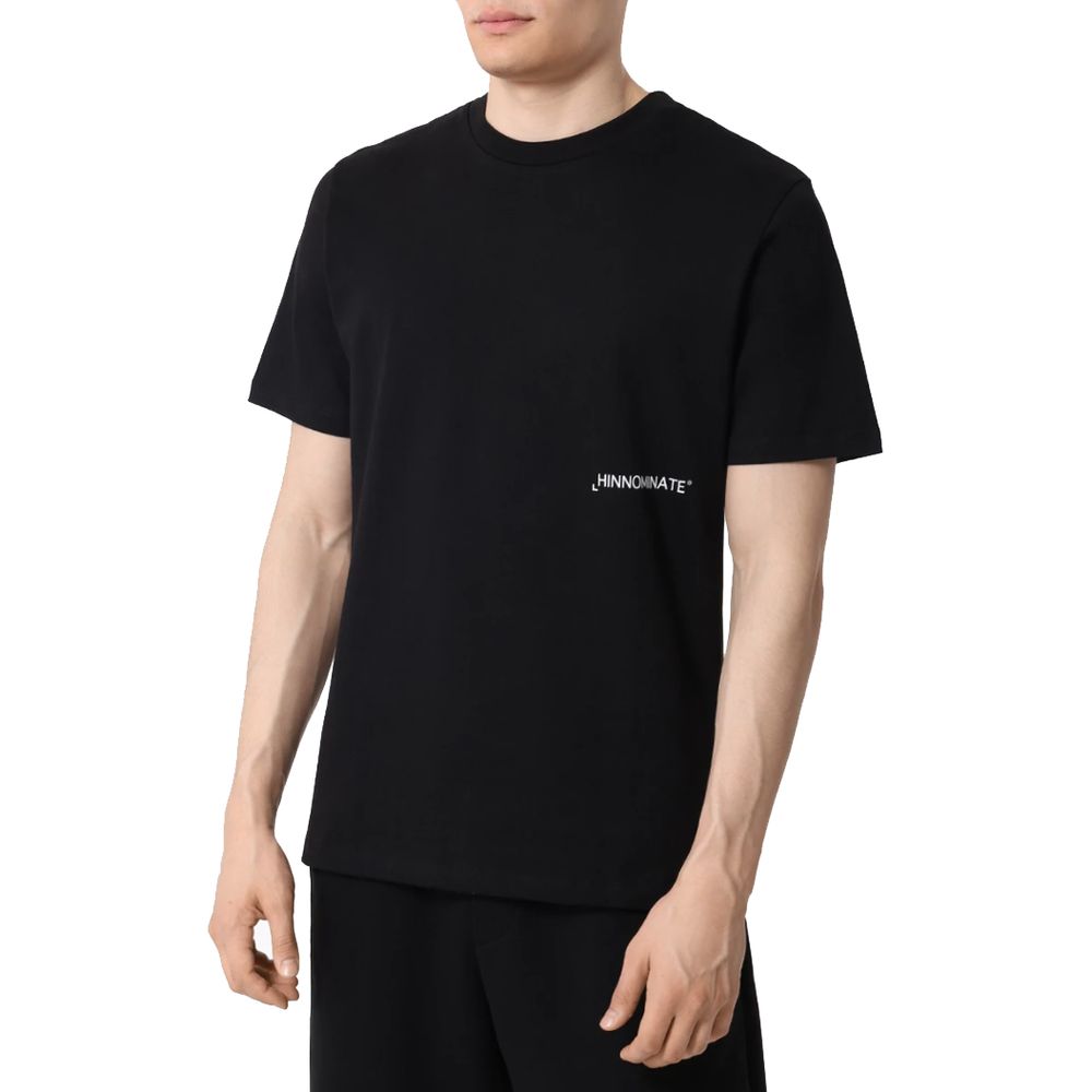 Hinnominate Schwarzes T-Shirt aus Baumwolle