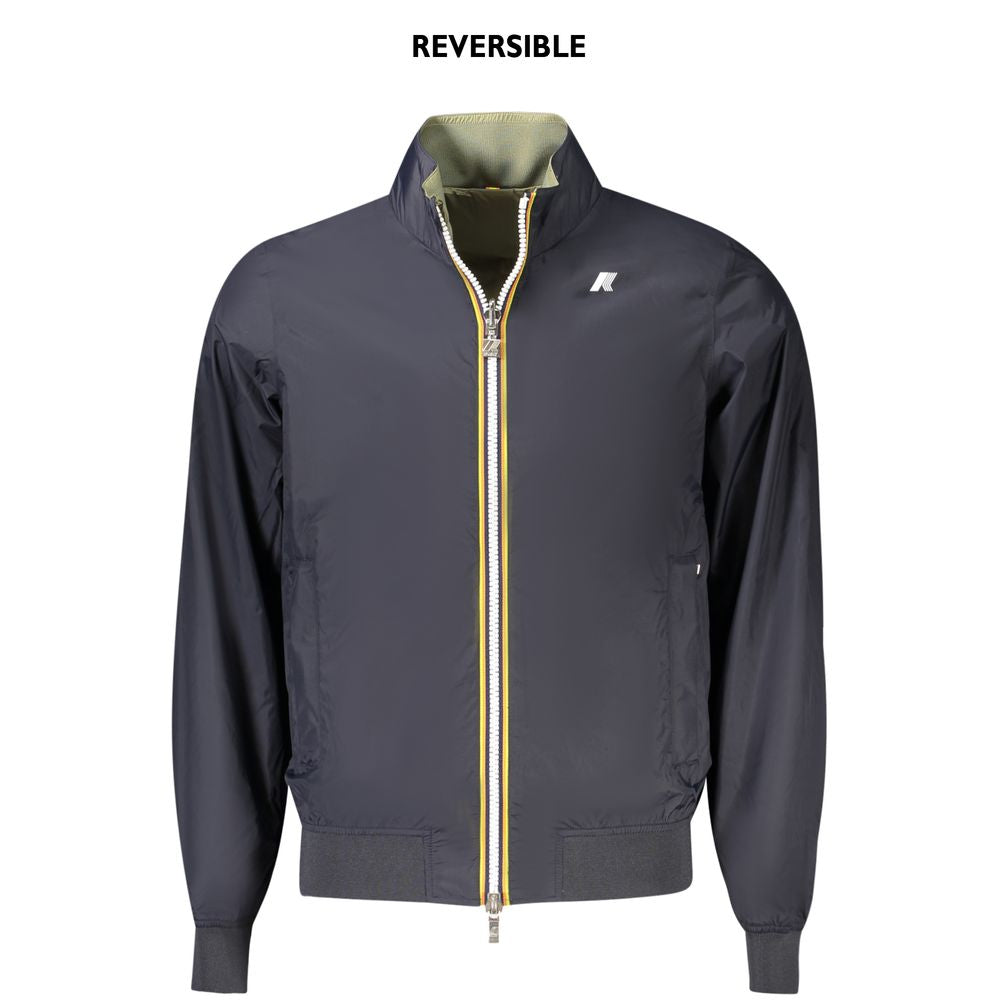 K-WAY Blaue Nylon Herren Jacke