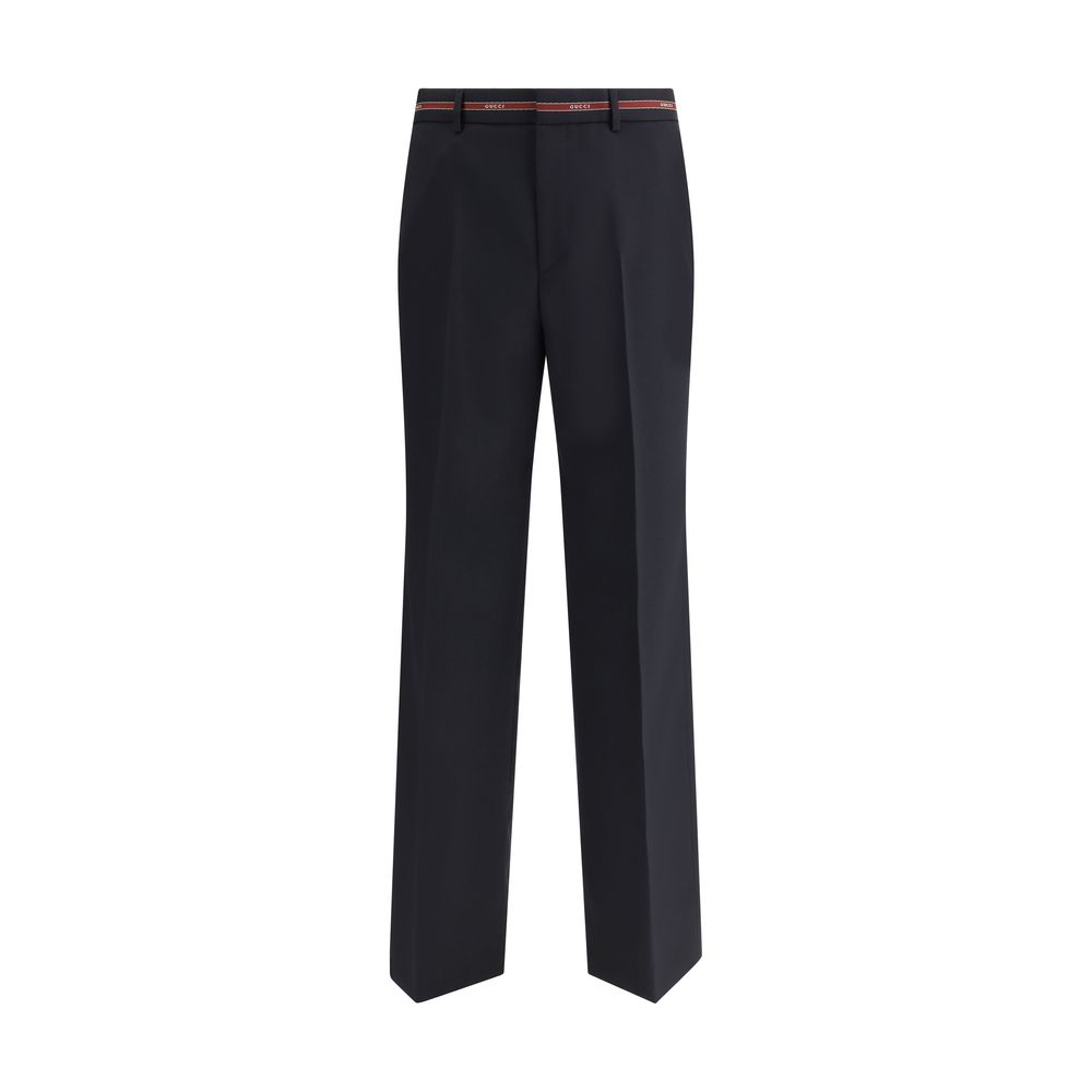 Gucci Selvedge Detail Wolle Hose